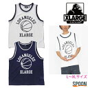 XLARGE エクストララージ タンクトップ XL BASKETBALL JERSEY 101232013004 メンズ トップス タンクトップ おしゃれ ロゴ OGロゴ カジュアル ストリート メッシュ バスケットボール バスケ バスケチームベーシック シンプル ホワイト ネイビー L XL