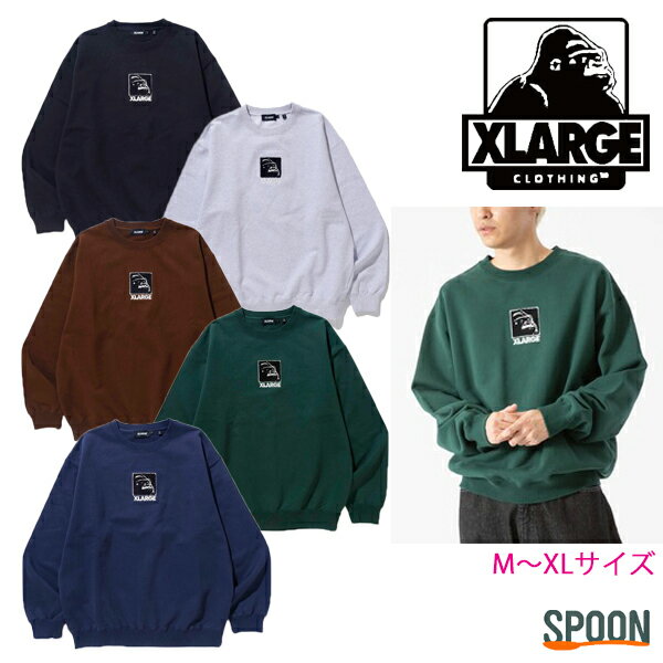 ȥ顼 XLARGE åSQUARE OG CREWNECK SWEATSHIRT 101233012010 ȥåץ  롼ͥå ץ ȥ꡼ 奢 ΢ ȥ졼ʡ  롼ͥåå ɽ  ⹻ 