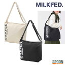 MILKFED ミルクフェド ショルダーバッグ STENCIL LOGO SHOULDER BAG 103233053004 ショルダー バッグ レディース アウトドア 日本正規品 ユニセックス ロゴ カジュアルショルダー 斜め掛け 通勤 通学 出張 旅行 アウトドア ママバッグ オフホワイト ブラック ONESIZE