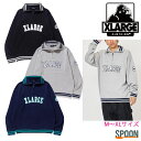 XLARGE エクストララージ ニット ARCH LOGO HALF ZIP PULLOVER KNIT 101234015003 トップス カットソー ハーフジップ コットン メンズ シンプル ストリート カジュアル ロゴ 刺繍 スタンダードロゴ