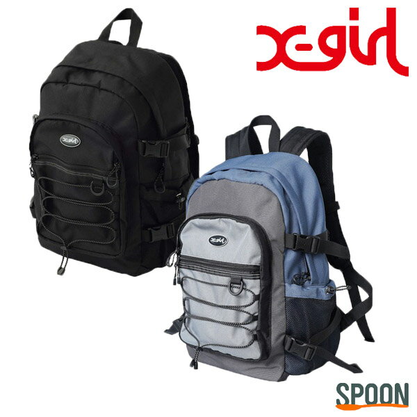 楽天spoon楽天市場店X-girl エックスガール バックパック BUNGEE CORD BACKPACK 105234053005 リュック レディース バッグ 通勤 通学 中学生 高校生 大学生 新学期 新入学 新生活 アウトドア PC収納 大容量 スポーティ メンズライク ロゴ カジュアル 28L バンジーコード