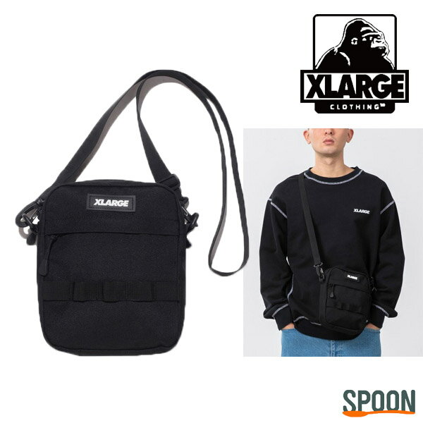 XLARGE エクストララージ ショルダーバッグ MILITARY SHOULDER BAG 101211053002 バッグ メンズ 正規販売店 斜め掛け ポーチ ショルダーポーチ ボディバッグ デイジーチェーン 旅行 アウトドア ストリート カジュアル デイジーチェーン ブラック カモ ブルー ONESIZE