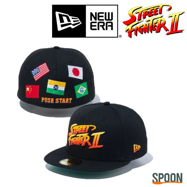 ニューエラ NEWERA 59FIFTY STREET FIGHTER II ストリートファイターII タイトルロゴ ブラック 14125311 おしゃれ ブランド 人気 アウトドア シンプル プレゼント 贈り物 CAP キャップ メンズ レディース ユニセックス 中学生 高校生 大学生 コラボ SF2