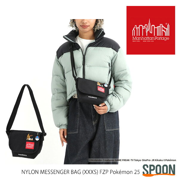 マンハッタンポーテージ Manhattan Portage バッグ NYLON MESSENGER BAG FZP POKEMON 25 mp1602fzppkmn25 ショルダーバッグ 斜め掛けバッグ ポケモン ポケットモンスター イーブイ モンスターボール ポケモンコラボ コンパクト おしゃれ 数量限定