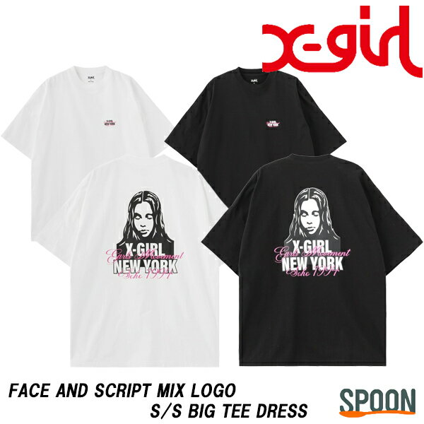 Rakuten - X-girl エックスガール Tシャツワンピース tシャツ ワンピ ワンピース トップス レディース カットソー オーバーサイズ ロゴt ティーワンピ カジュアル ガーリー ドロップショルダー トレンド 流行 プレゼント 贈り物