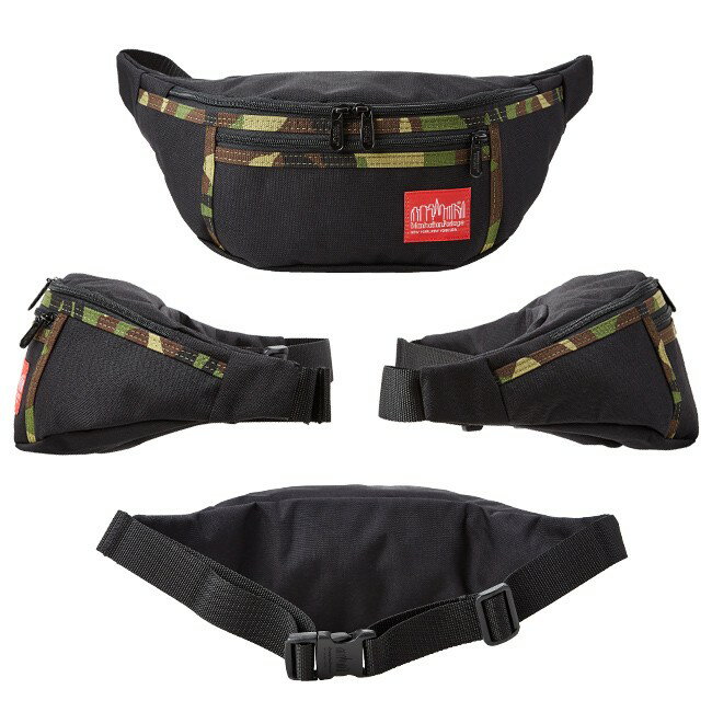 あす楽 送料無料 マンハッタンポーテージ Manhattan Portage 2tone Alleycat Waistbag ブラックレッド ブラックかカモ mp1101-2 | バッグ 正規販売店 メンズ レディース ショルダーバッグ ウエストバッグ ボディバッグ 斜め掛け カジュアル おしゃれ ワンショルダーバッグ