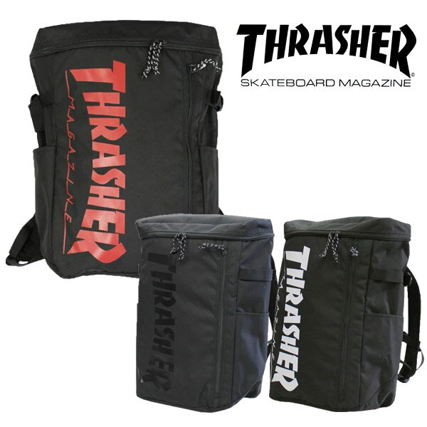 あす楽 送料無料 スラッシャー THRASHER BACKPACK BOX 25L ブラック ブラックホワイト ブラックレッド ONESIZE thr102 | リュック バッグ ストリート ブランド メンズ リュックサック 通勤 通学 旅行 正規販売店 アウトドア ストリート系 ブランド シンプル ユニセックス