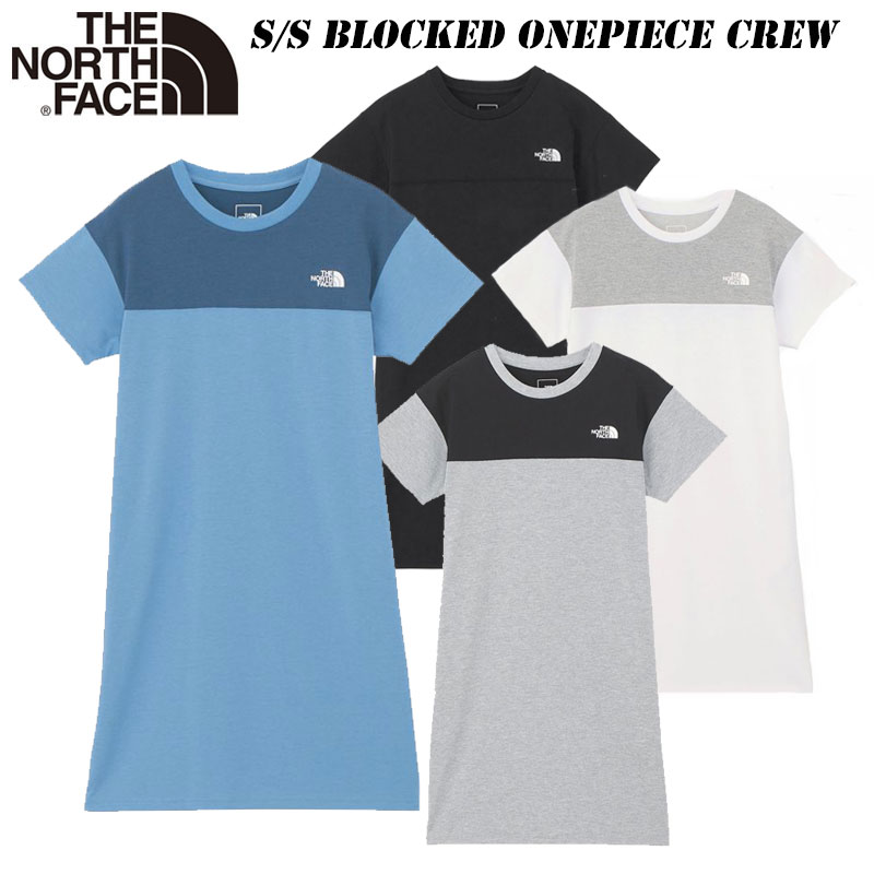 ザ・ノースフェイス ショートスリーブ ブロックド ワンピース クルー（レディース）NTW32490 2024 春・夏New THE NORTH FACE ワンピース 吸汗 速乾 UVケア 抗菌 防臭