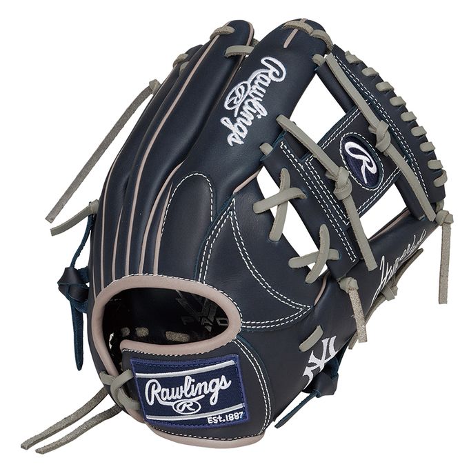 【お得なクーポン発行中】 ローリングス rawlings 野球 ジュニア 軟式グラブ オールラウンド用 HYPER TECH MLB TEAM サイズ L GJ5HTMN6L ヤンキース 【2025SS】