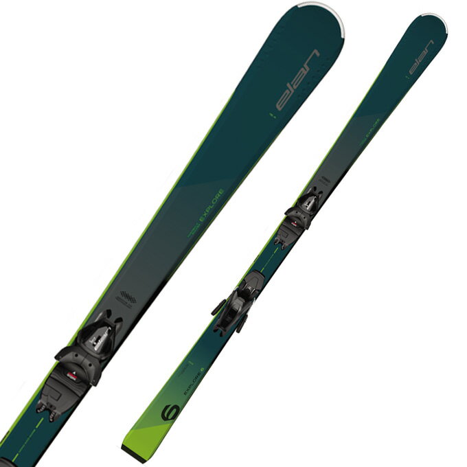 ELAN エラン スキー板 146cm【2022-2023】 EXPLORE 6 GREEN LIGHT SHIFT + EL 9.0 GW SHIFT BLK/BLK 【金具付き スキーセット】