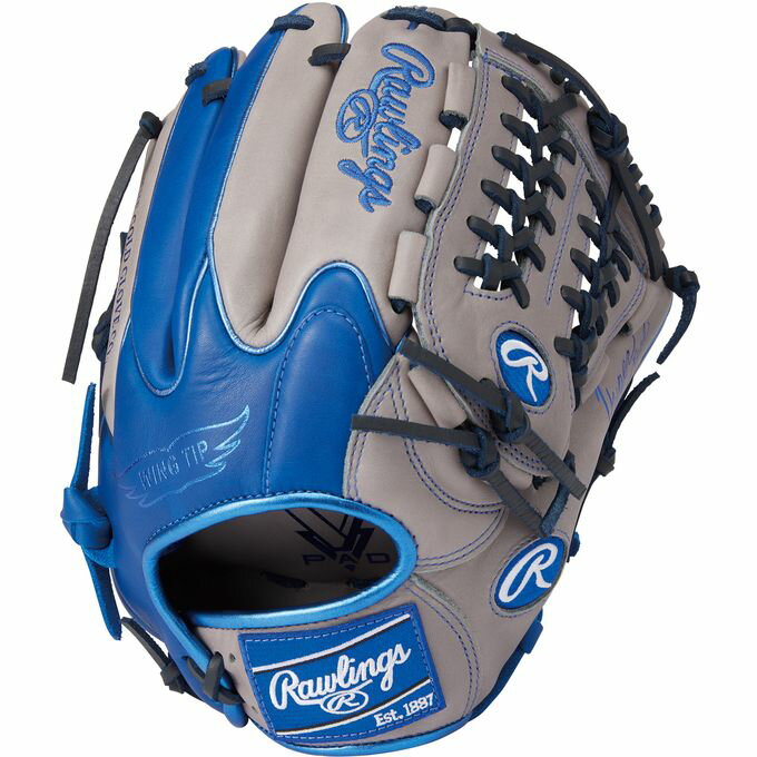 ローリングス rawlings 野球 軟式用グラブ HYPER TECH ハイパーテック COLOR SYNC GR4HTCN55W グレー/ロイヤルブルー GRY/RY 