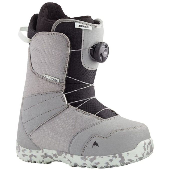 【予約販売中】 バートン BURTON スノーボードブーツ ジュニア Zipline BOA(R) Gray/Neo-Mint 22-23モデル