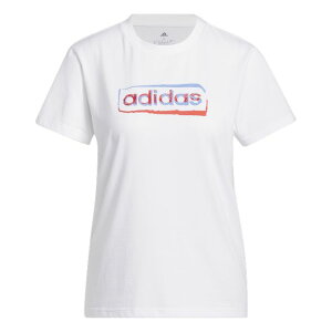 アディダス adidas レディース スポーツ カジュアル ウェア トップス 半袖 W ESS リニア グラフィック Tシャツ ECE38 【2023SS】