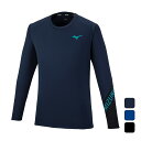 MIZUNO VBロゴを左袖に配置したBasicデザイン長袖Tシャツ。■スタンダードシルエット■RB：ラバープリント＜商品の実寸（商品の仕上がり寸法）＞後丈：S／65cm、M／67cm、L／69cm、XL／71cm、2XL／73cm胸回り：S／99cm、M／103cm、L／107cm、XL／111cm、2XL／115cm肩幅：S／44.2cm、M／45.6cm、L／47cm、XL／48.4cm、2XL／49.8cm袖丈：S／57cm、M／58.5cm、L／60cm、XL／61.5cm、2XL／63cm※こちらユニセックスの商品になります。商品規格は男性サイズです。女性の方の場合は、ワンサイズ程度小さめか適合/規格サイズもご参考のうえお選び下さい。【素材】ポリエステル100％【原産国】インドネシア製【カラー】14 ドレスネイビー25 サーフブルー95 ブラック×ゴールド【検索キー】 シラトリ｜シラトリスポーツ｜スポーピア | スポーピアシラトリ【アイテム検索キー】 | メンズ・レディース | トレーニングアパレル 用品 | バレーボール ウェア | 観光・スポーツ観戦 | 運動会