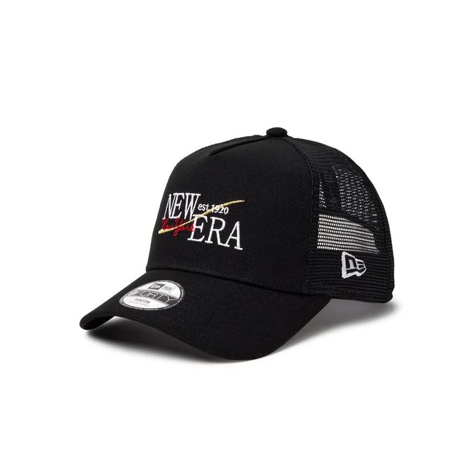 【2,000円OFFクーポン発行中】 ニューエラ NEW ERA キッズ ジュニア スポーツ アクセサリー 帽子 キャップ スナップバック メッシュ YTH 940AFTR NEWERA WIND LOGO BLK 14392022 【2025SS】