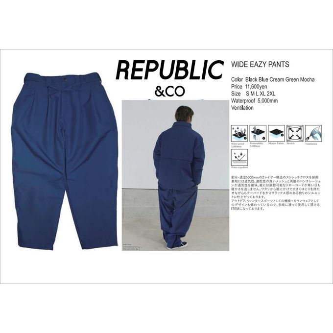 リパブリック REPUBLIC&CO メンズ レディース スノーボード ウェア パンツ WIDE EAZY PANTS 