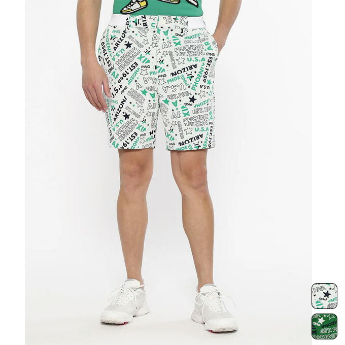 【2,000円OFFクーポン発行中】 ピン PING メンズ ゴルフ ウェア ボトムス パンツ 25SSコラージュ柄ジャカードショートパンツ 5132209 【2025SS】