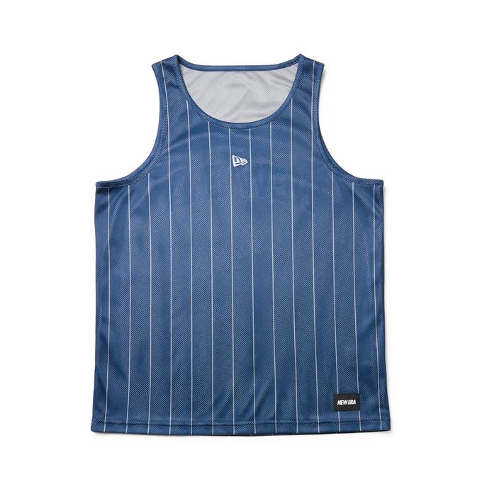 【2,000円OFFクーポン発行中】ニューエラ NEW ERA メンズ レディース バスケットボール ウェア タンクトップ PAB RV TANK FLAG COLLEGE NVY GRY 14674769 ネイビー/グレー 【2025FW】