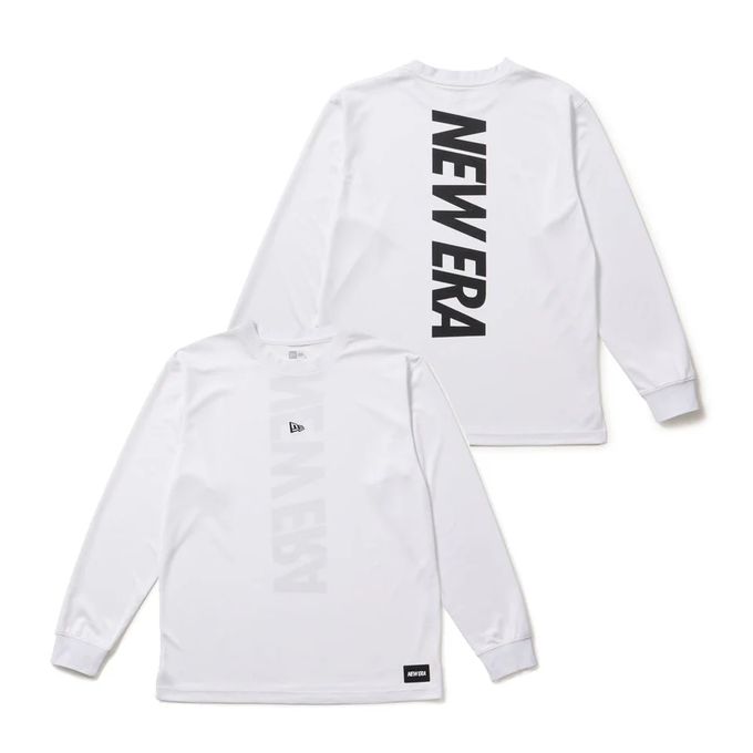 【2,000円OFFクーポン発行中】ニューエラ NEW ERA メンズ レディース バスケットボール ウェア トップス Tシャツ 長袖 PAB LS TC TEE VERTICAL LOGO WHI 14674773 ホワイト 【2025FW】