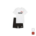 【お得なクーポン発行中】 プーマ PUMA ジュニア キッズ トレーニング ウェア Tシャツ ショートパンツ セット ESS 2 COLOR NO. 1 LOGO Tシャツ アンド ショーツ セット 687867 【2025SS】