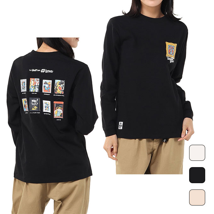 【2,000円OFFクーポン発行中】 チャムス CHUMS メンズ レディース アウトドア ウェア トップス 長袖 ロング Tシャツ ロンT Art Booby Brushed L/S T-Shirt CH01-2664 【2025FW】
