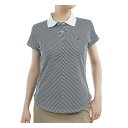 トミーヒルフィガー TOMMY HILFIGER レディースゴルフ ウェア トップス ストライプ キャップスリーブポロシャツ THLA524 【2025SS】