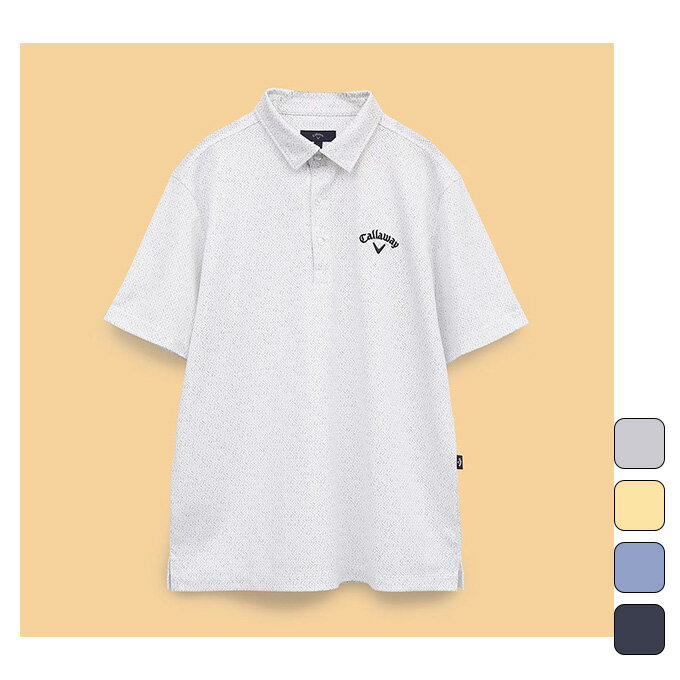 【2,000円OFFクーポン発行中】 キャロウェイ callaway メンズ ゴルフ ウェア トップス 半袖 かざあなメッシュボタニカルプリントシャツ C25134119 【2025SS】