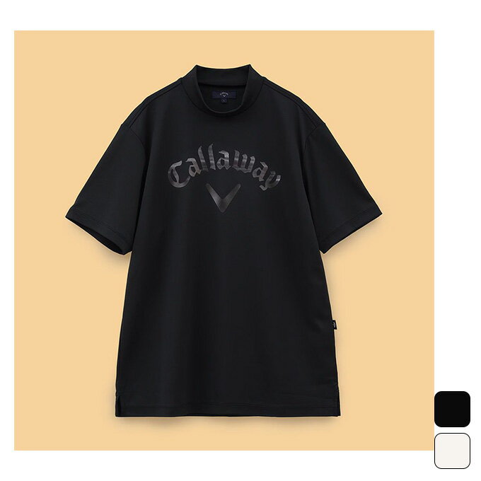 【2,000円OFFクーポン発行中】 キャロウェイ callaway メンズ ゴルフ ウェア トップス 半袖 裏クール天竺ロゴプリントモックネックシャツ C25134123 【2025SS】