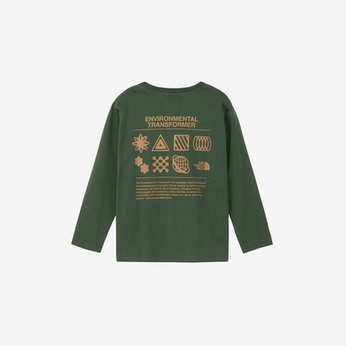 【2,000円OFFクーポン発行中】 ザ・ノース・フェイス THE NORTH FACE キッズ ジュニア アウトドア ウェア トップス Tシャツ ロングスリーブグラフィックティー NTJ82533 AL 【2025FW】
