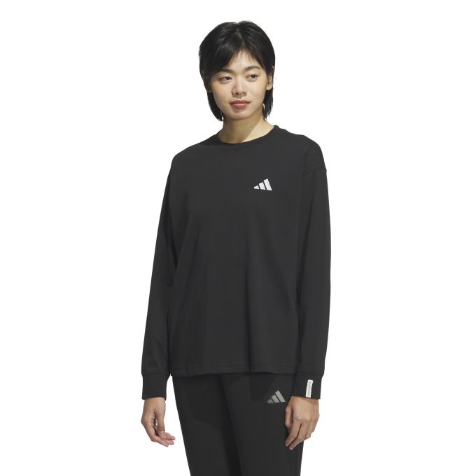 【2,000円OFFクーポン発行中】 アディダス adidas レディース スポーツ カジュアル ウェア トップス ロングスリーブ Tシャツ W ESS+ SL LS Tシャツ JW4516 JUP49 【2025FW】