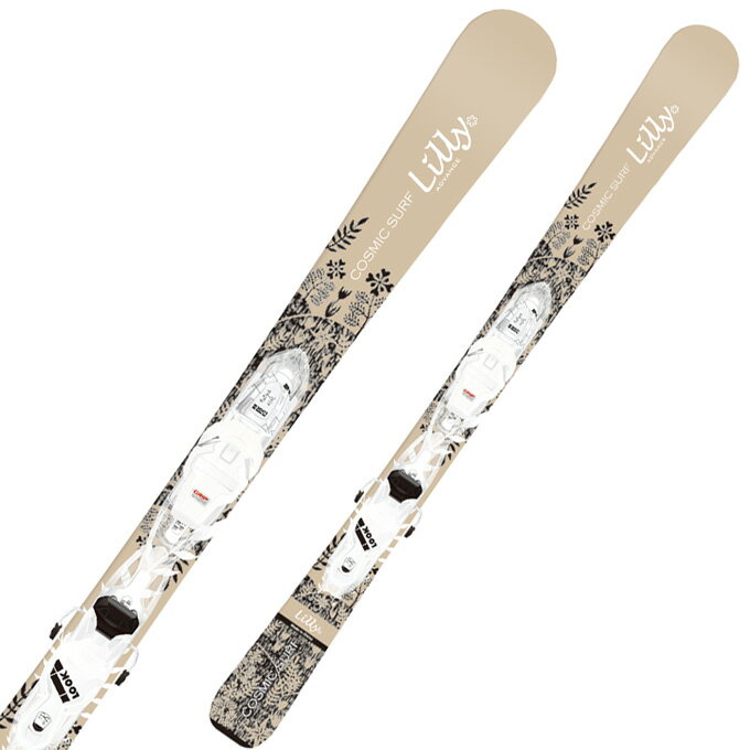 【クーポン発行中】 COSMIC ( コスミック スキー板 ) ショートスキー 【2023-2024】 LILLY ADVANCE + Look X PRESS 10 B83 WHT GW 【金具付き スキーセット】のサムネイル
