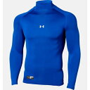 アンダーアーマー UNDER ARMOR 野球 MEN UAヒートギアアーマー コンプレッション ロングスリーブ モック 1358645 400 Royal 【...