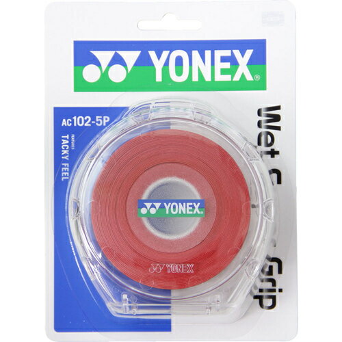 【クーポン発行中】 ヨネックス YONEX テニス ソフトテニス バドミントン アクセサリ ウエットスーパーグリツプ パッケージ付 5本入 AC1025P 037 ワインレッド