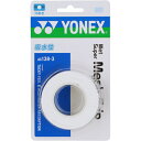 ヨネックス YONEX テニス ソフトテニス バドミントン アクセサリ ウェットスーパーメッシュグリップ 3本入 AC1383 011 ホワイト