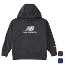 【お得なクーポン発行中】 ニューバランス new balance キッズ ジュニア スポーツ カジュアル ウェア パーカー 吸水速乾 スタックドロゴ スウェットフーディ ABT45506 【2024FW】