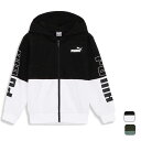 【クーポン発行中】 プーマ PUMA キッズ ジュニア フーディー フルジップ PUMA POWER カラーブロック フーデッ 678571 【2023FW】