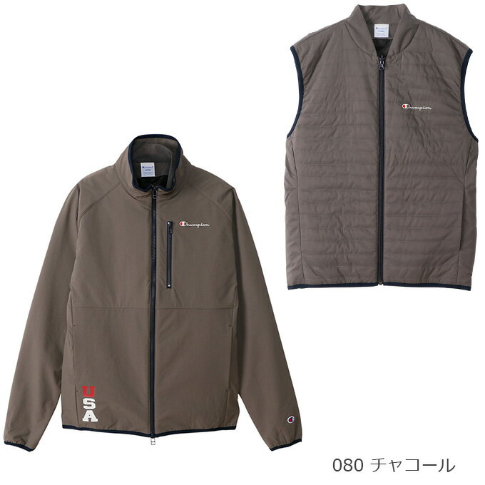 【クーポン発行中】チャンピオン CHAMPION メンズ ゴルフ ウェア 長袖 アウター ジップジャケット C3-UG604 【2021FW】