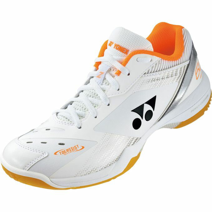 【お得なクーポン発行中】 ヨネックス YONEX バドミントン シューズ パワークッション65 Z ワイドSHB65Z3W 386 ホワイト/オレンジ