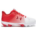 アンダーアーマー UNDER ARMOR 野球 ソフトボール ポイントスパイク ジュニア UAリードオフ ロー ラバーモールド 3025600 601 Red / White / White 