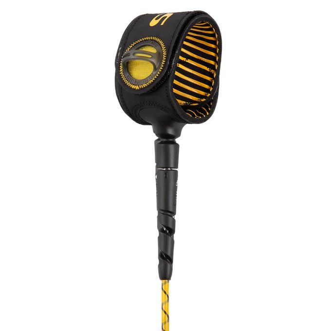 エフシーエス FCS サーフィン リーシュコード FCS Freedom Helix 6’ Comp Leash Mango/Black 【品番】FHCA-MNB-06F 【2024SS】