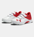 アンダーアーマー UNDER ARMOR 野球 トレーニングシューズ UAエクストリーム トレーナー ワイド 3025678 101 WHT/RED/RED