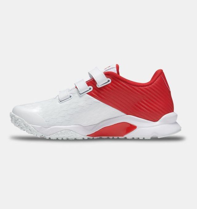 アンダーアーマー UNDER ARMOR 野球 ジュニア トレーニングシューズ UAエクストリーム トレーナー ワイド 3025679 101 WHT/RED/RED