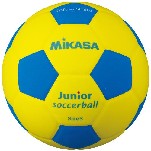 【クーポン発行中】ミカサ MIKASA ジュニア サッカー スマイルサッカーボール3号 軽量 SF3J-YBL イエロー/ブルー