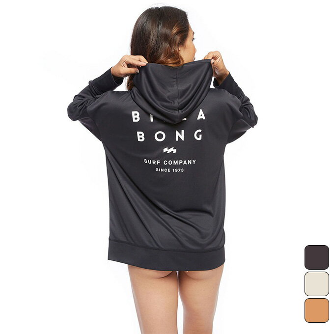 ＊クーポン発行中ビラボン BILLABONG レディース 長袖 ラッシュガード フルジップ パーカー BIG CLEAN LOGO ZIP UP LOOSE HOODED RASHGUARD BC013852 【2022SS】