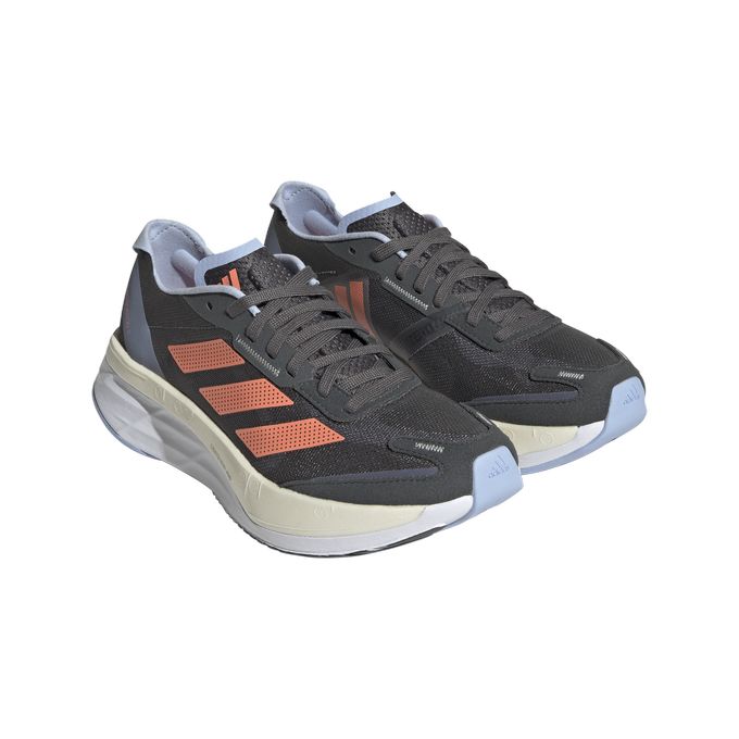 アディダス adidas ランニング レディース トレーニング シューズ ADIZERO BOSTON 11 W LWE90 HQ3698 グレーシックス/コーラルフュージョン/ブルードーン 【2023SS】