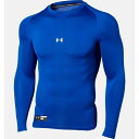 アンダーアーマー UNDER ARMOR 野球 MEN UAヒートギアアーマー コンプレッション ロングスリーブ クルー 1358646 400 Royal 【2020SS】