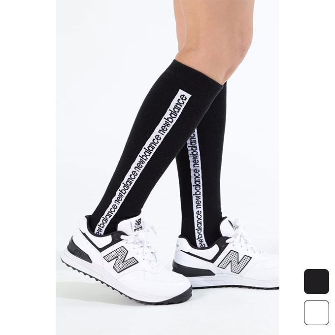ニューバランス new balance レディース ゴルフ 靴下 ソックス 抗菌防臭 テープロゴ ハイソックス 0124986503 【2024SS】