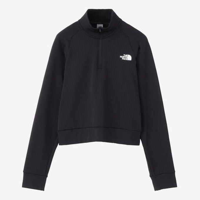 【2,000円OFFクーポン発行中】 ザ・ノース・フェイス THE NORTH FACE レディース アウトドア ウェア トップス スウェット トレーナー ハーフジップ THERMAL VERSA GRID HALF ZIP NLW72476 K 【2024FW】