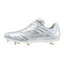【お得なクーポン発行中】 ミズノ MIZUNO メンズ 野球 ソフトボール 金具スパイク シューズ ライトレボプロ2 CK 11GM240501 01:ホワイト...