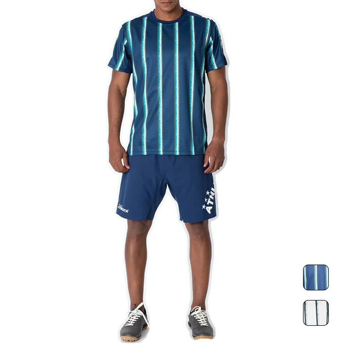 【2,000円OFFクーポン発行中】 アスレタ ATHLETA キッズ ジュニア サッカー フットサル ウェア 半袖 Tシャツ ストライププラシャツ(Jr) 0...